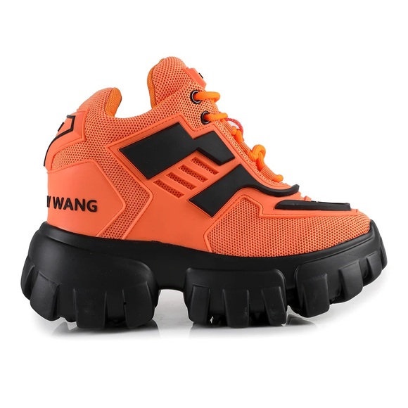 Shoes - Anthony Wang Damson Orange Sneaker Wedge